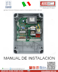 Manual de Instalación Tableta Electronica Marca Fadini MOD.ELPRO 10PLUS, Puertas y Portones Automaticos S.A. de C.V.